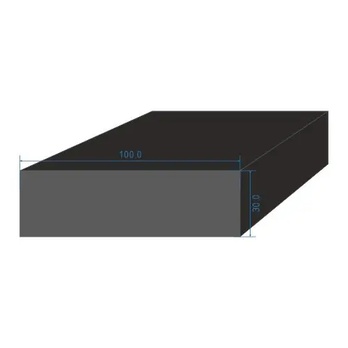 Ověřený 0596310 Pryžový profil 30x100mm, EPDM 70°Sh obdélníkový